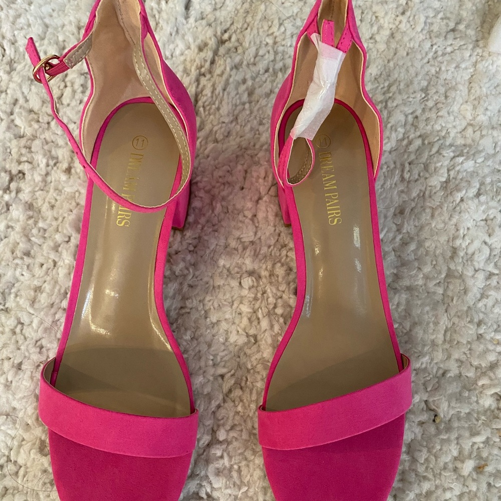 Dream Pairs Hot Pink Heeled Sandals